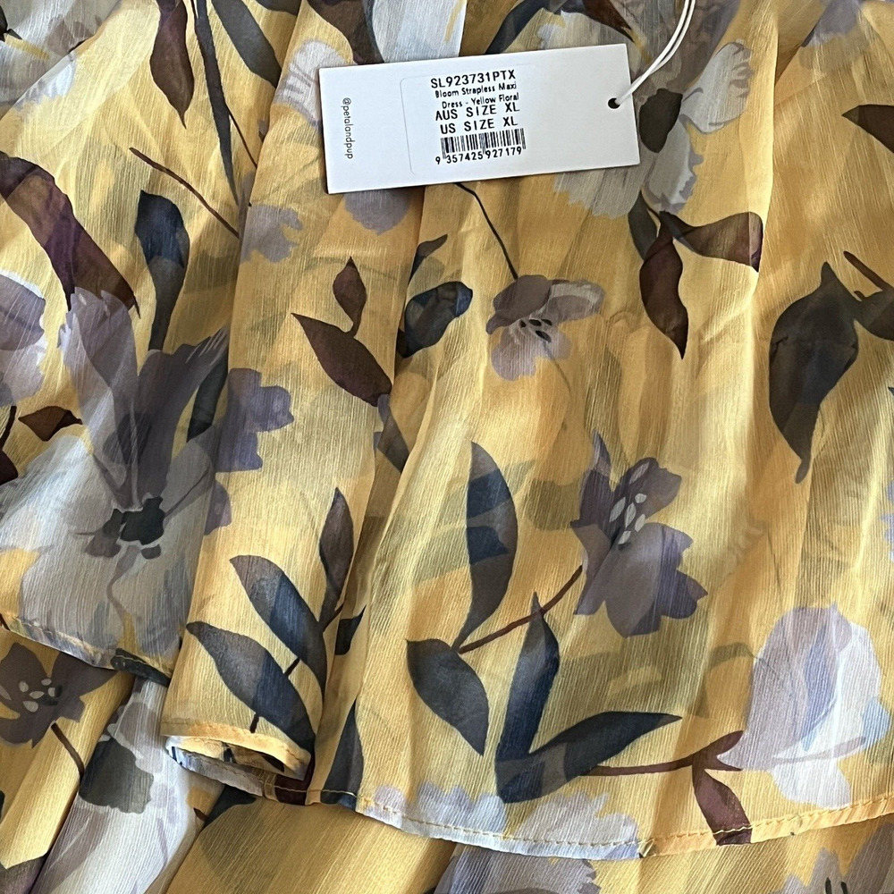Petal & Pup Yellow Strapless Ruffled Maxi Dress NWT - Picture 8 of 12